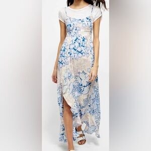 Free People “Forever Yours Smocked Slip” XS